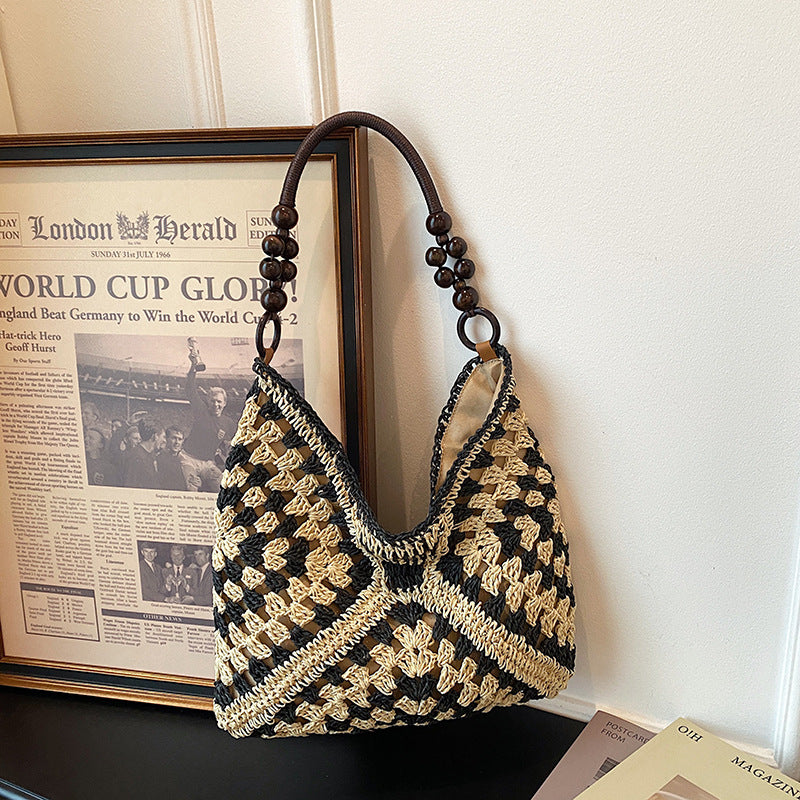 Woven Single Shoulder Tote Bag