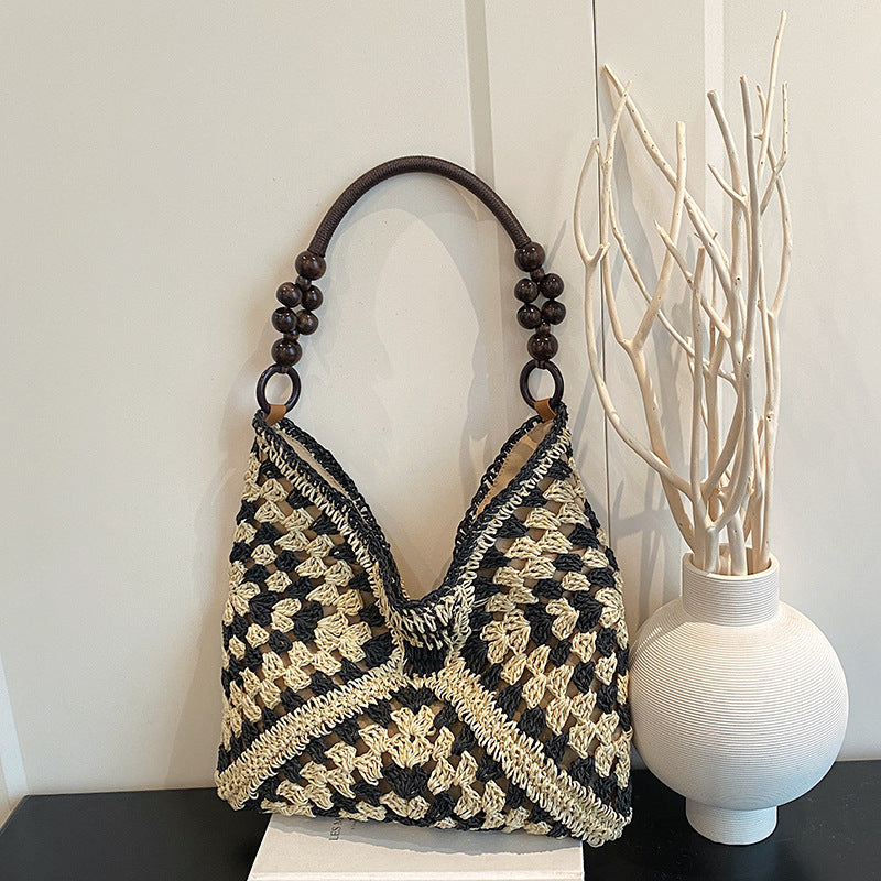 Woven Single Shoulder Tote Bag