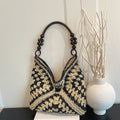Woven Single Shoulder Tote Bag