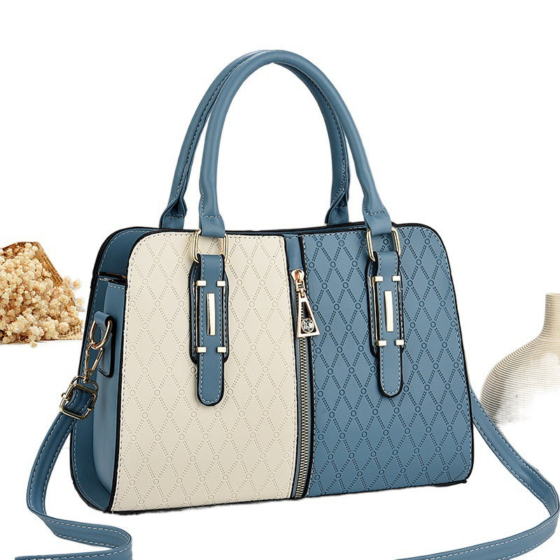 Color-Blocking Women Handbag Large Tote