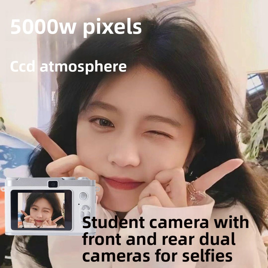 Retro CCD Digital Camera with Selfie Function