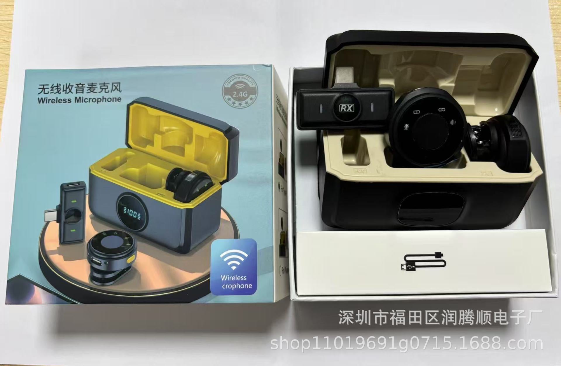 Wireless Lavalier Microphone with 2.4G Transmission