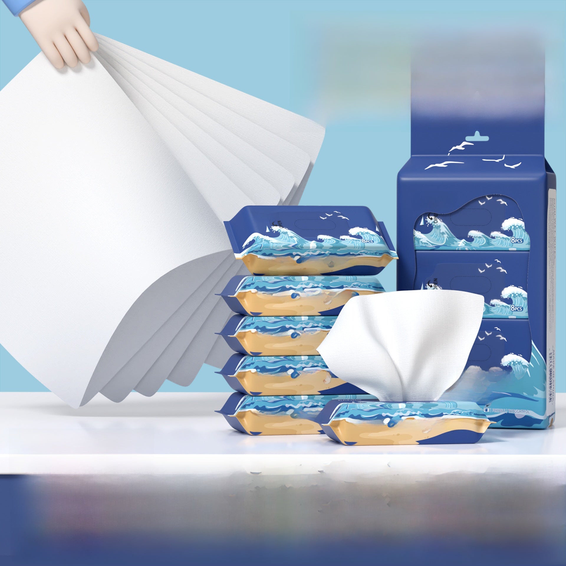 Mini Wet Wipes for Hand and Face Cleaning
