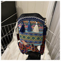 Ethnic-style tassel bucket bag, woven versatile crossbody and shoulder bag