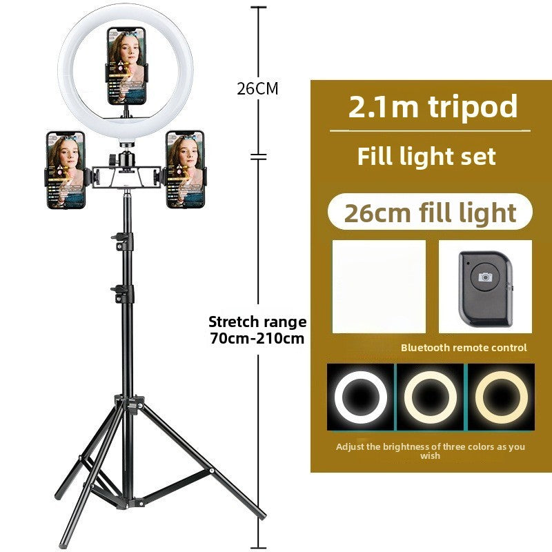 Adjustable Ring Fill Light with Tripod for Phone Camera