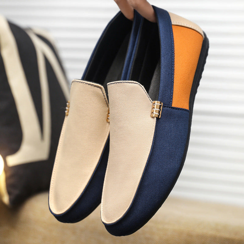 Mens Breathable Slip-On Canvas Shoes