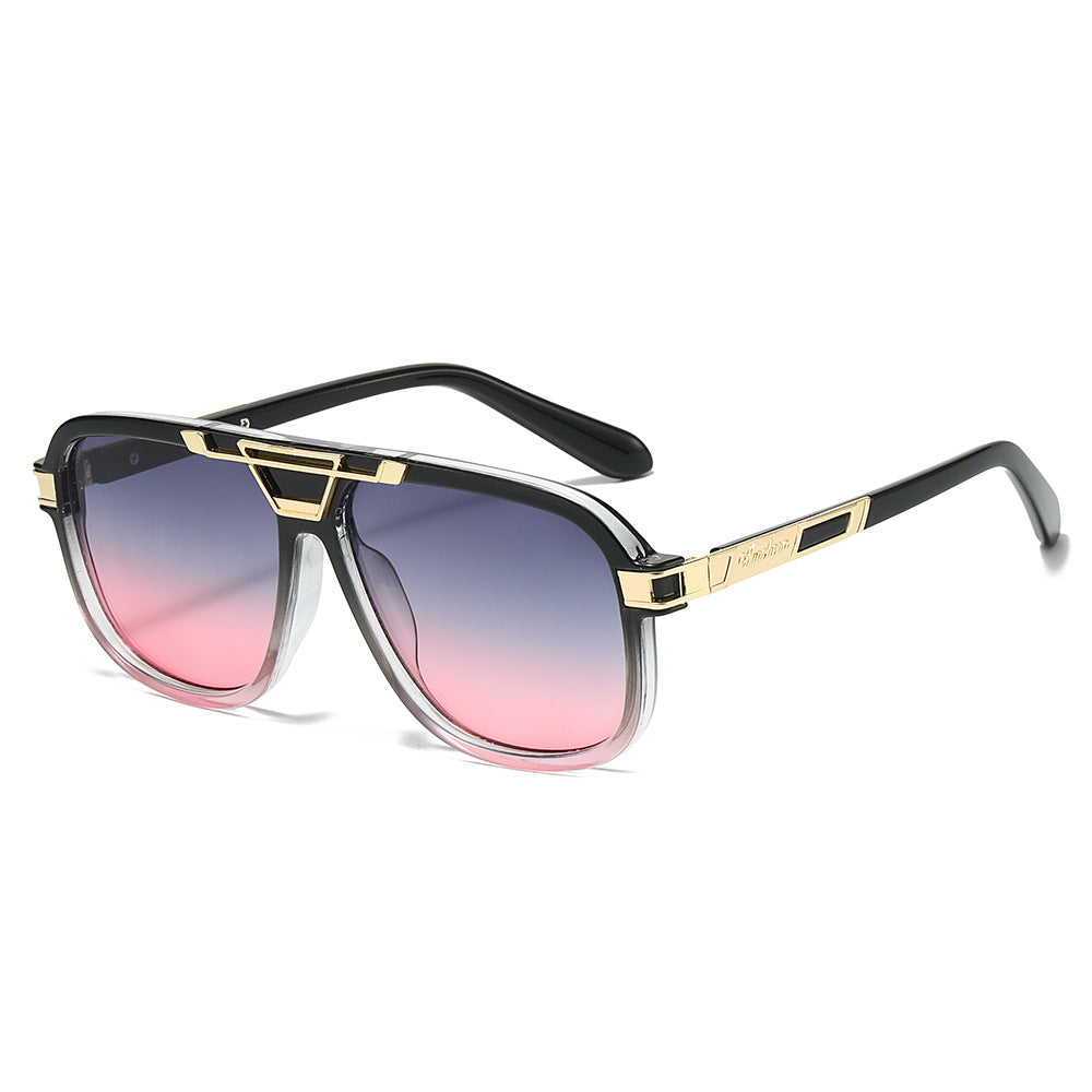 Retro Aviator Square Sunglasses