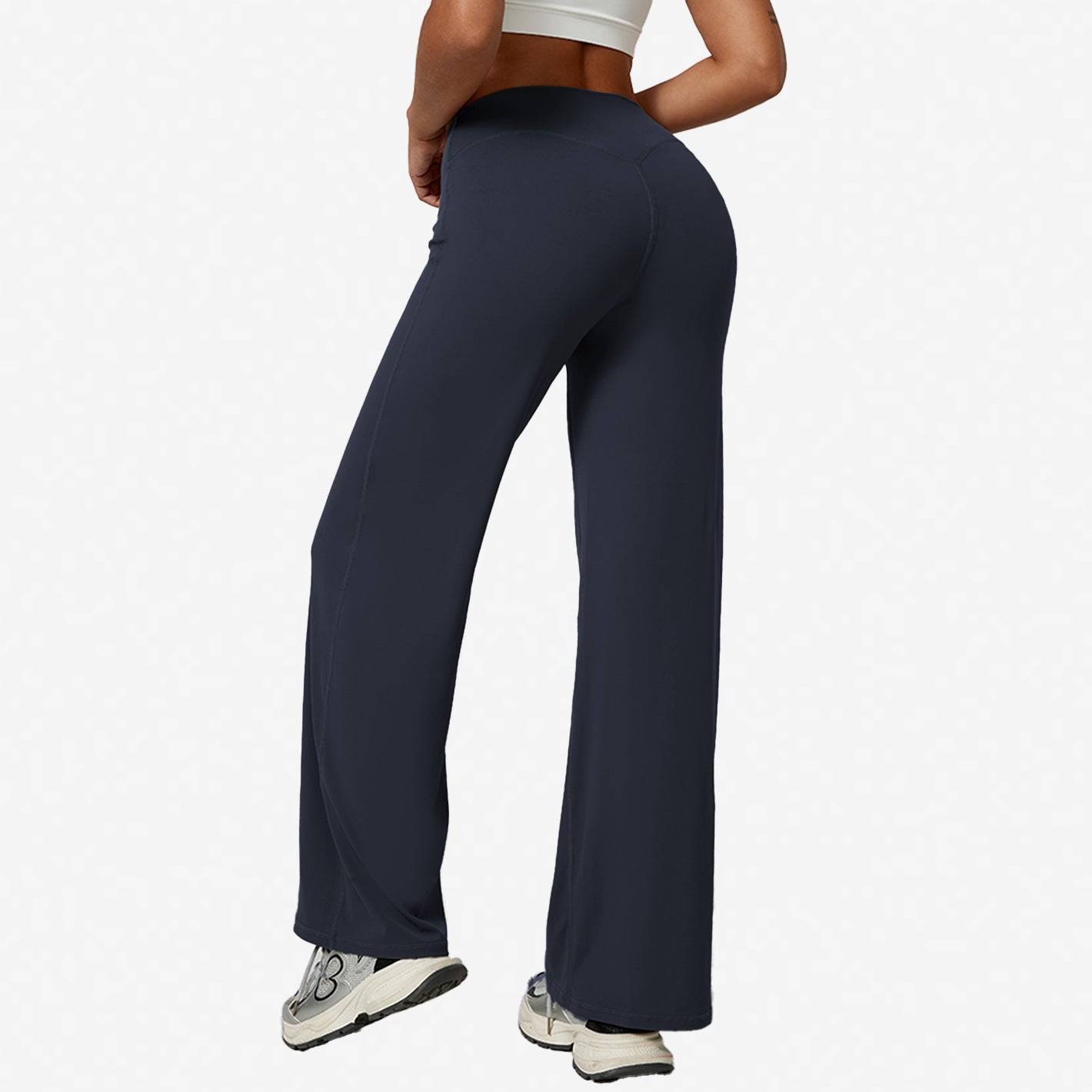 High-Waisted Wide-Leg Yoga Pants with Quick-Dry Fabric