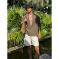 Mens Quick Dry Linen Shirt and Shorts Set