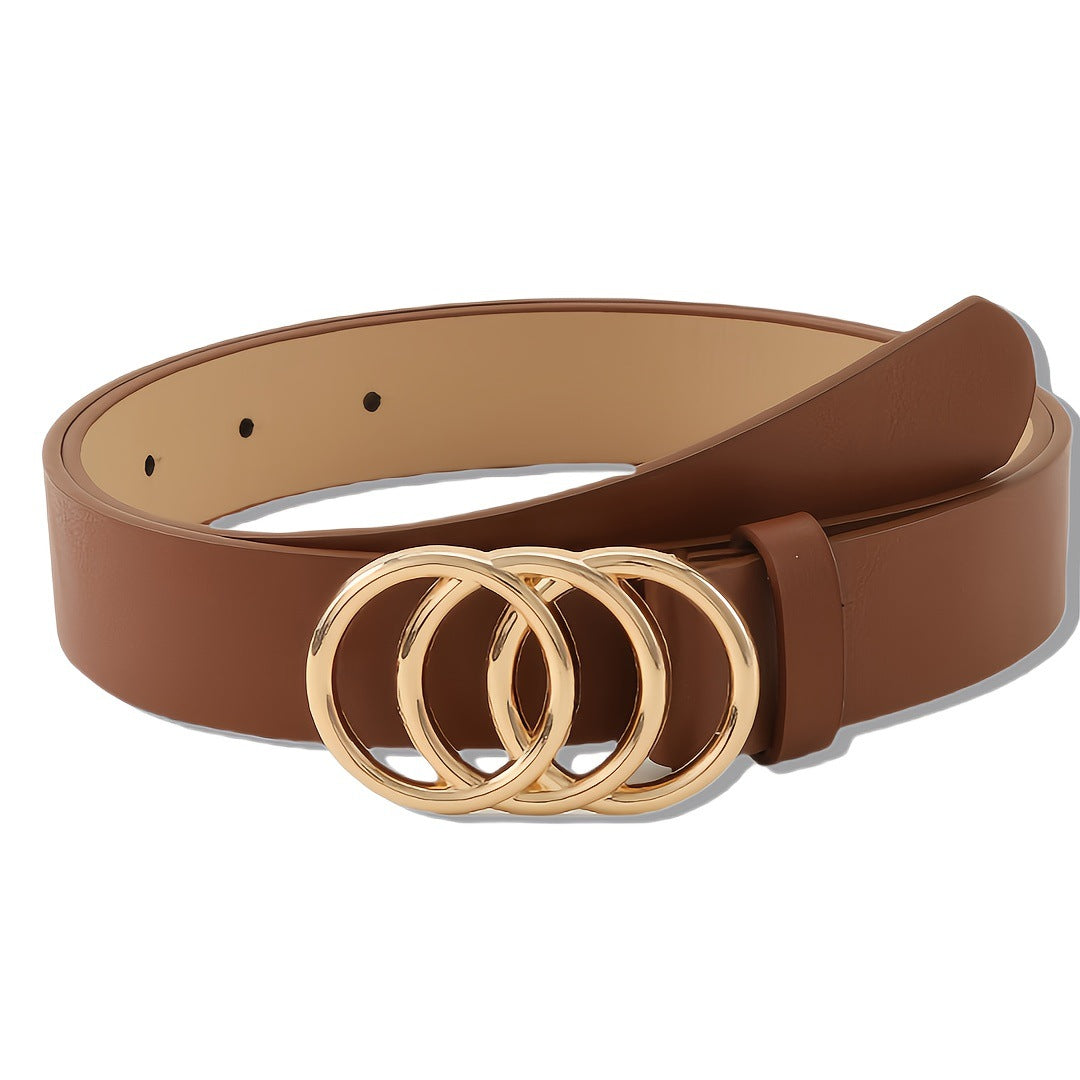 Women's fashionable and versatile buttoned waistband