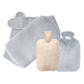 Cross-border in stock 2L water filling hot water bag imitation rabbit plush lengthened waist support filling warm belly PVC warm water bag
