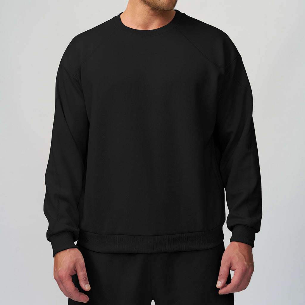 Men's round-neck sports hoodie