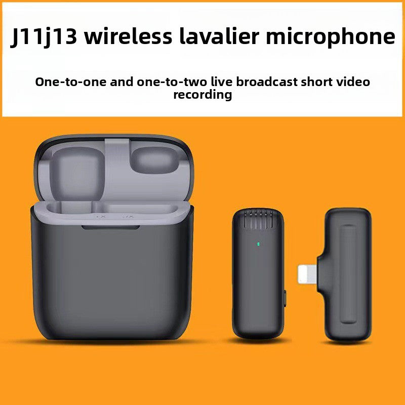 Wireless Lavalier Microphone with Charging Case for Mobile Recording