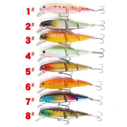8-Color Colorful Three-Section Lure  Fishing Gear Products