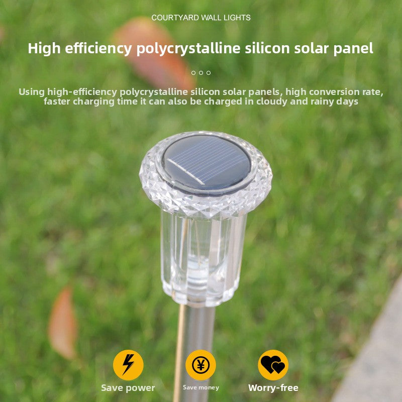 Solar Lawn Lights Outdoor Garden Decorative Floor Insert Lamp
