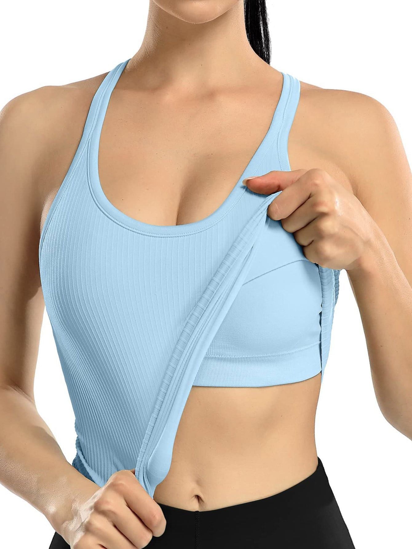 Quick-drying outerwear-style sports bra