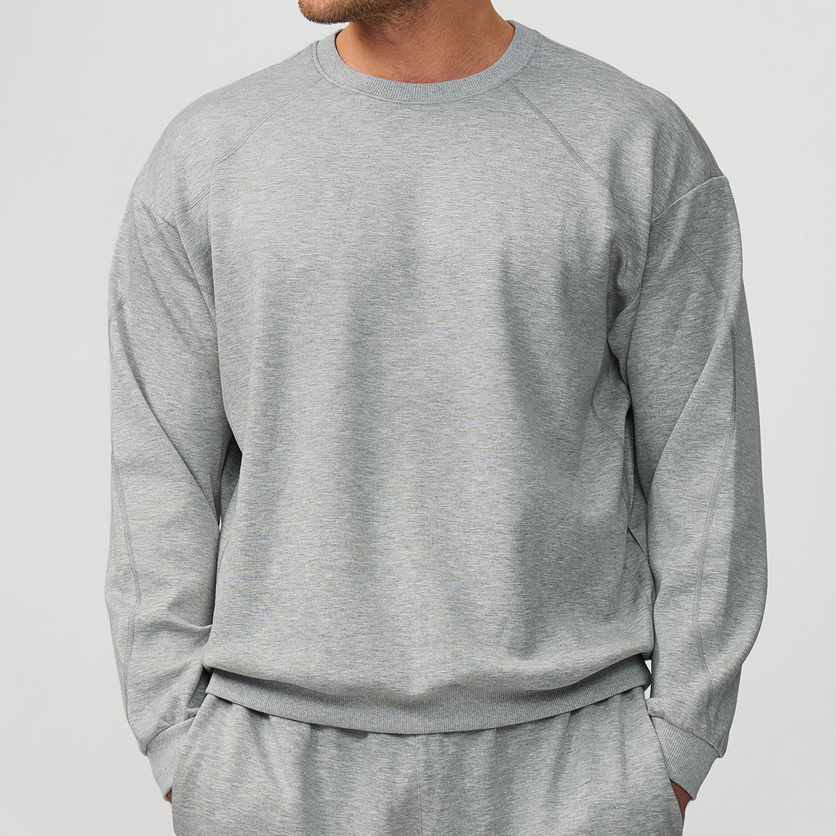Men's round-neck sports hoodie
