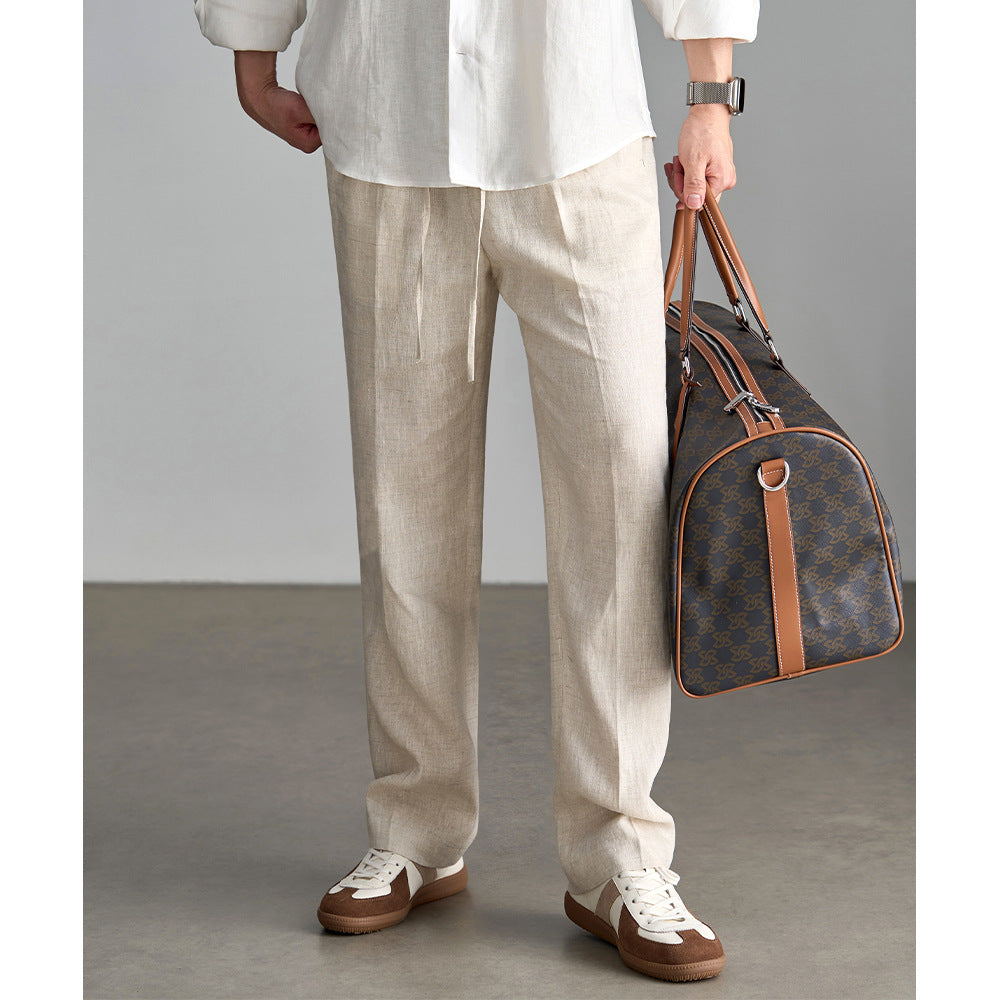 Men's Linen Drawstring Casual Pants