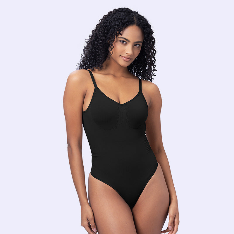 Seamless Wide Strap Slimming Body Shaper Thong