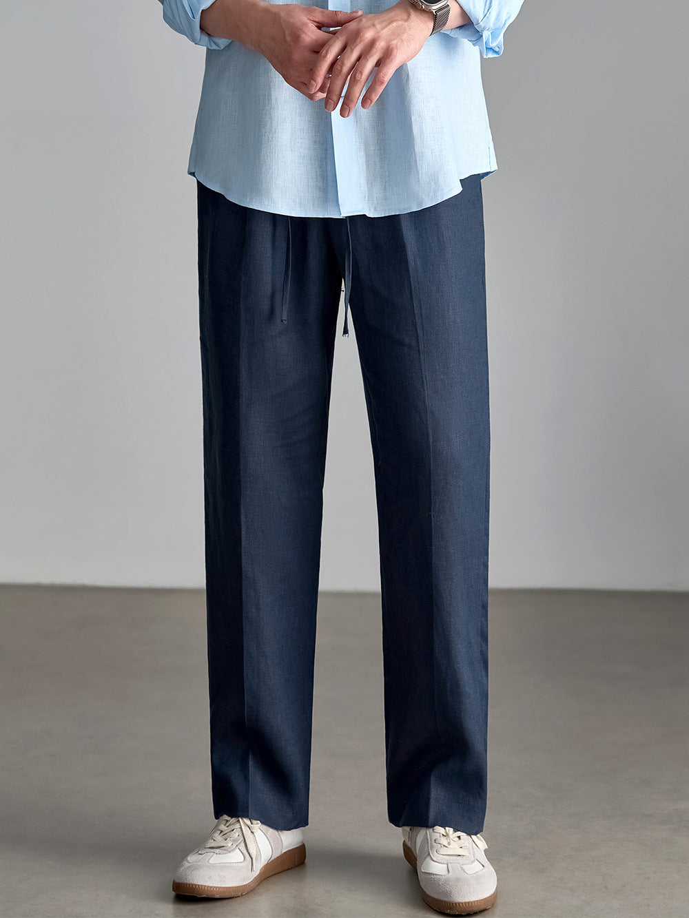 Men's Linen Drawstring Casual Pants