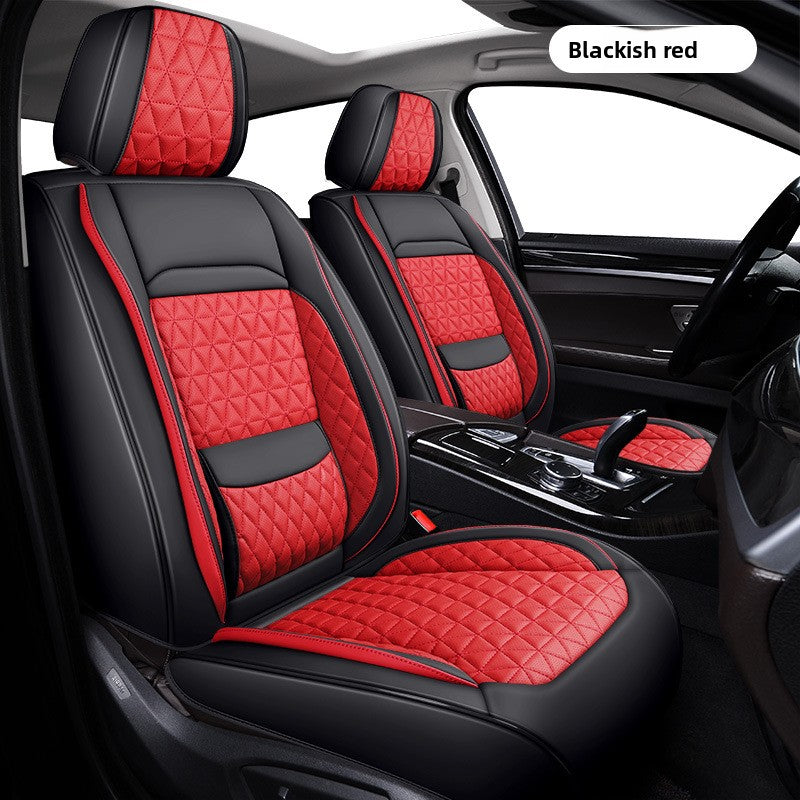 Leather Car Seat Cover with Lumbar Support