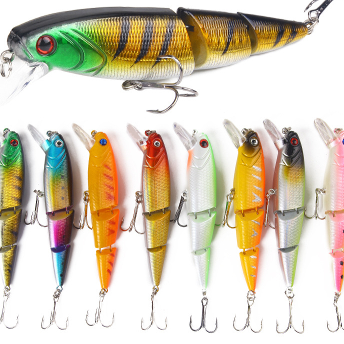 8-Color Colorful Three-Section Lure  Fishing Gear Products