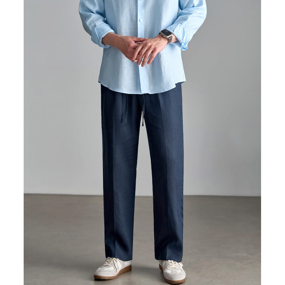 Men's Linen Drawstring Casual Pants