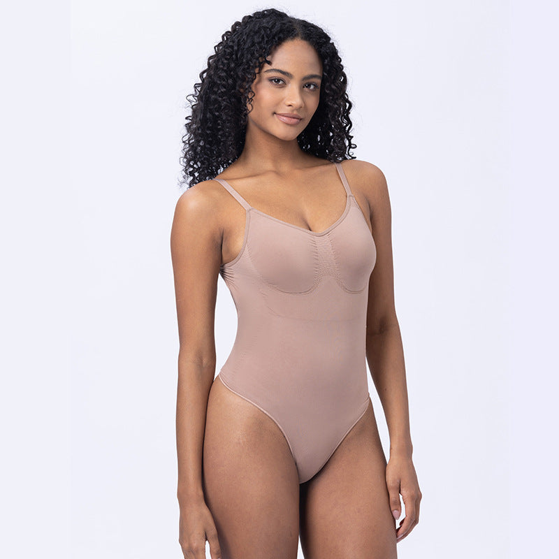 Seamless Wide Strap Slimming Body Shaper Thong