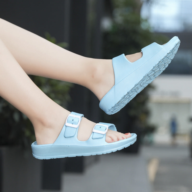 Womens Adjustable Strap Jelly Sandals