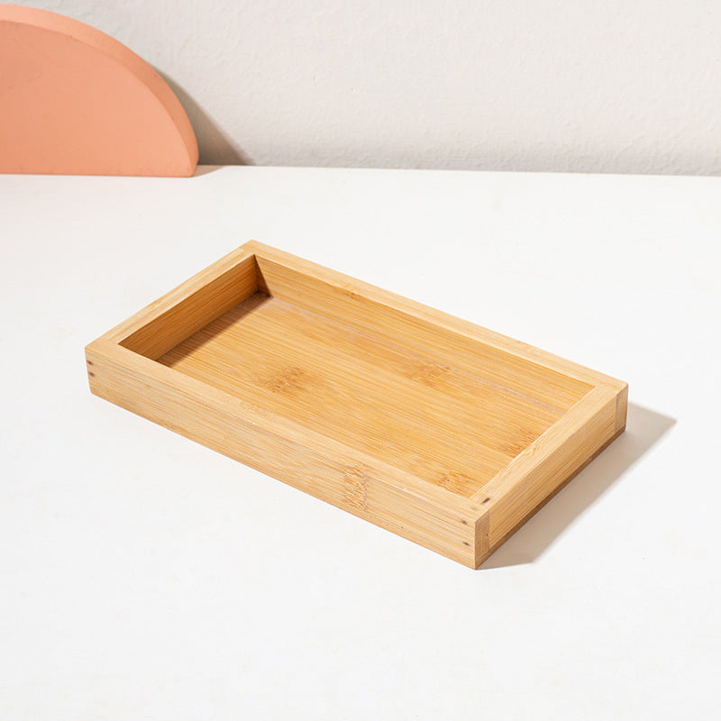 Square Ceramic Pet Bowl with Wooden Tray