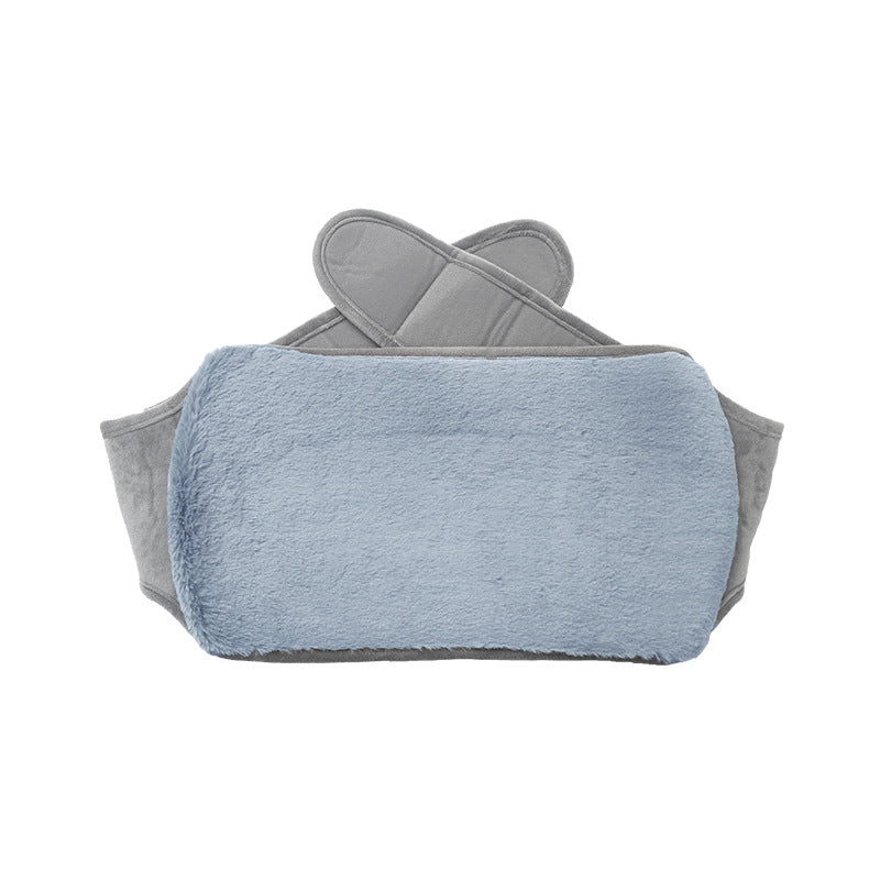 Cross-border in stock 2L water filling hot water bag imitation rabbit plush lengthened waist support filling warm belly PVC warm water bag