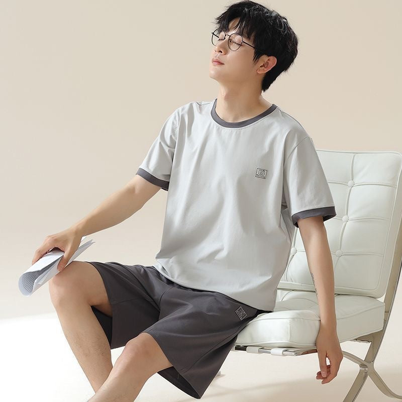 Mens Modal Summer Pajamas Short Sleeve Homewear