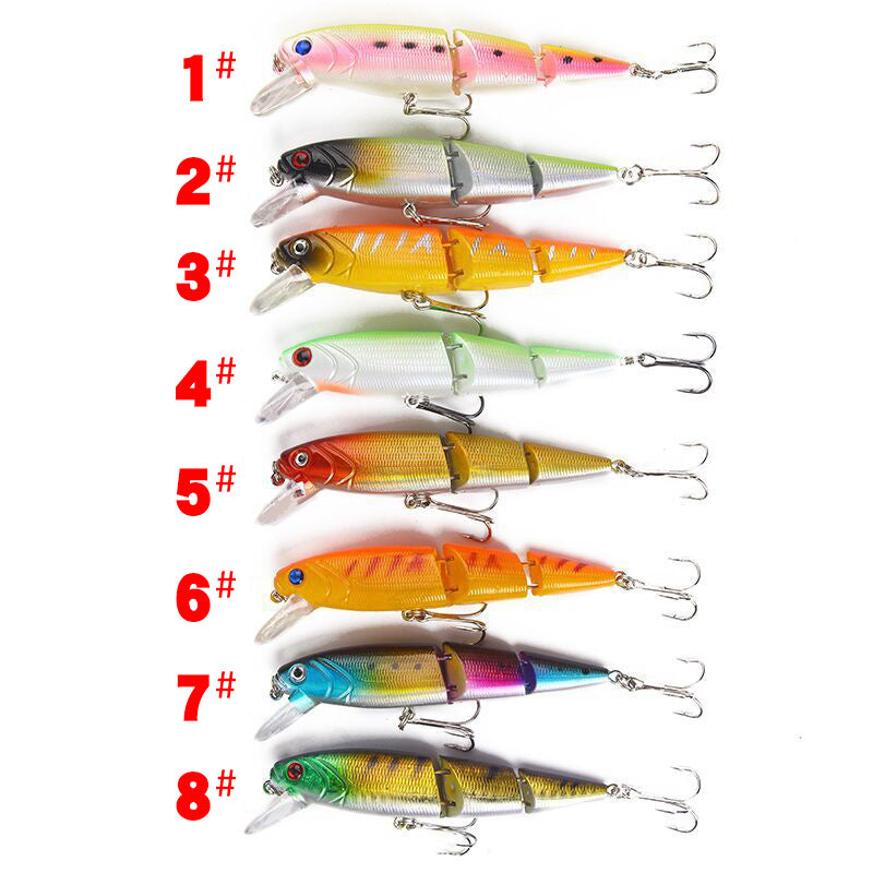 8-Color Colorful Three-Section Lure  Fishing Gear Products