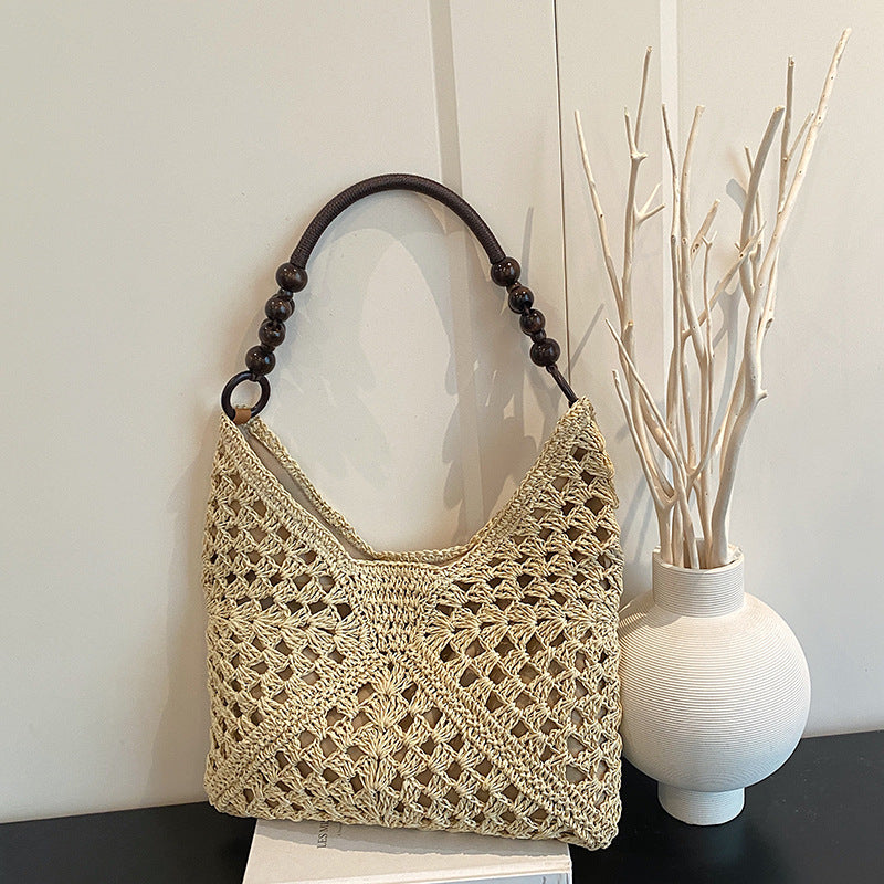 Woven Single Shoulder Tote Bag