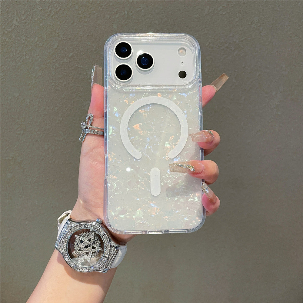 Magnetic Shell Pattern Phone Case for iPhone
