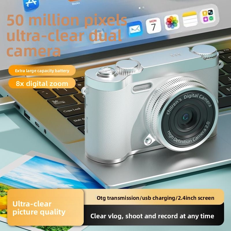 Retro CCD Digital Camera with Selfie Function