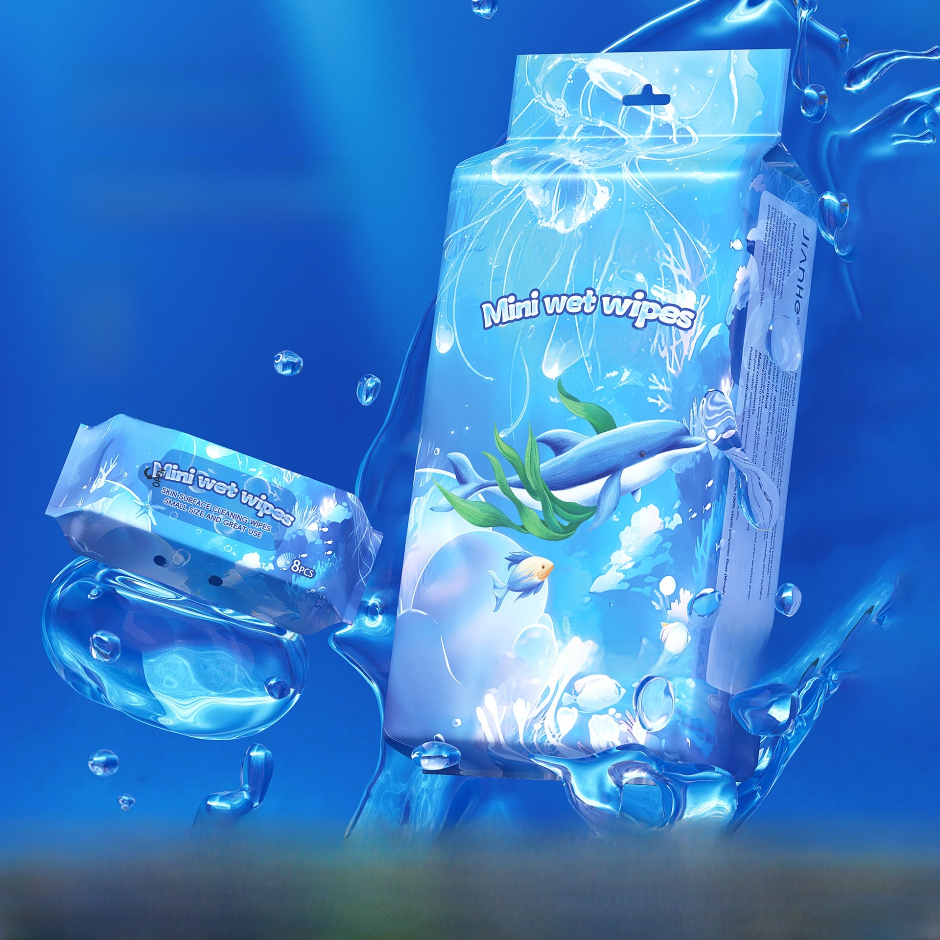 Mini Wet Wipes for Hand and Face Cleaning