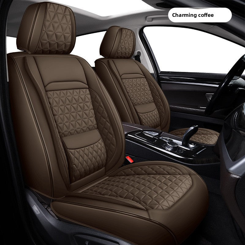 Leather Car Seat Cover with Lumbar Support