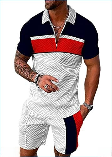 Men's Short Sleeve Shirt and Shorts Set