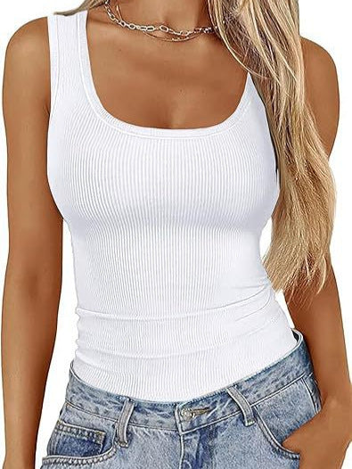 Womens Ribbed Sleeveless Tank Top