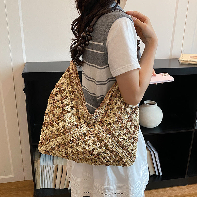 Woven Single Shoulder Tote Bag