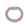 Hiphop Dual-Tone Diamond Necklace Bracelet