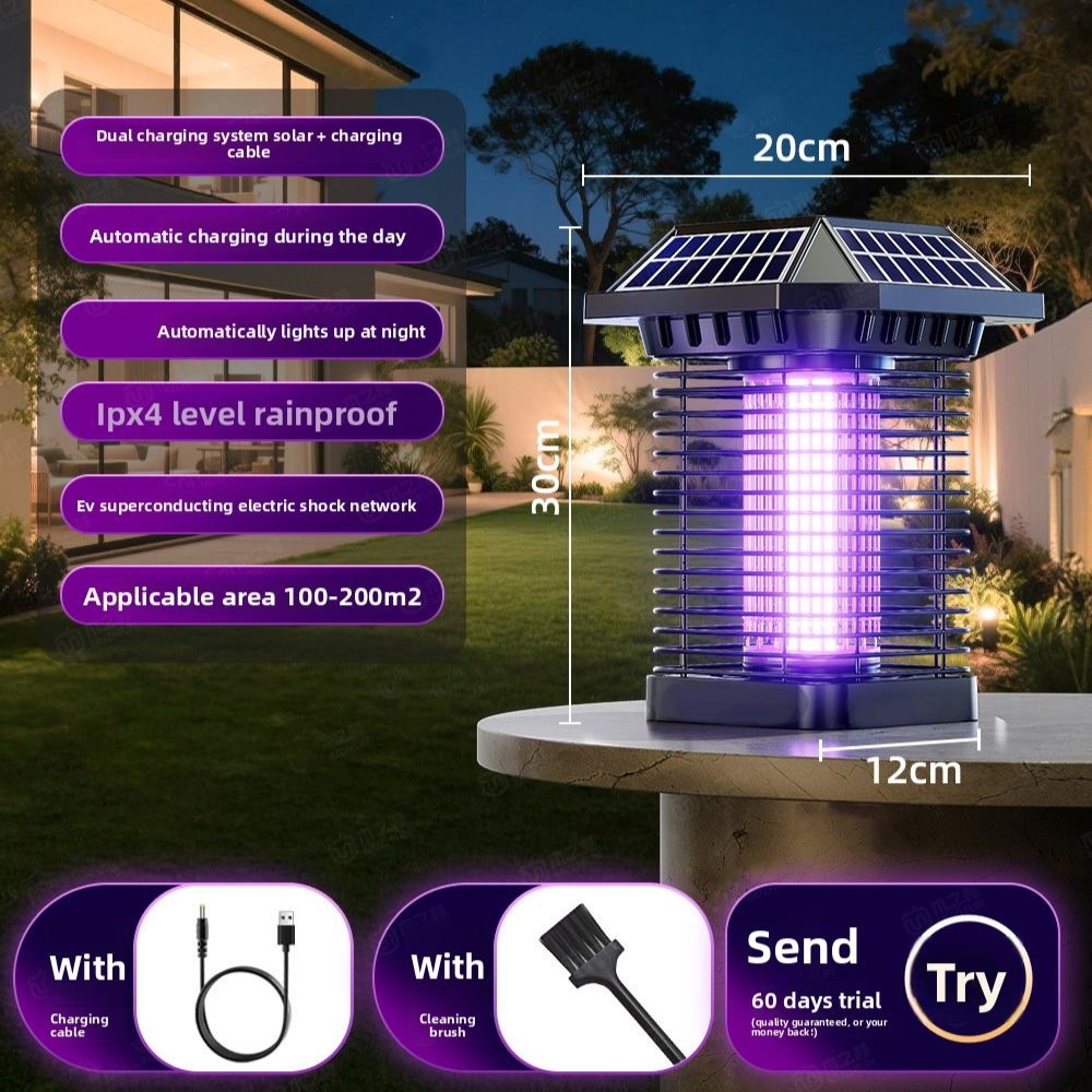 Solar Powered Mosquito Killer Lamp
