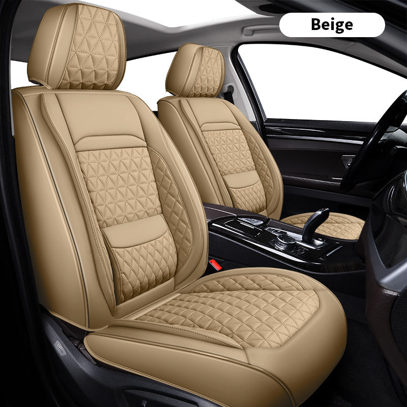 Leather Car Seat Cover with Lumbar Support
