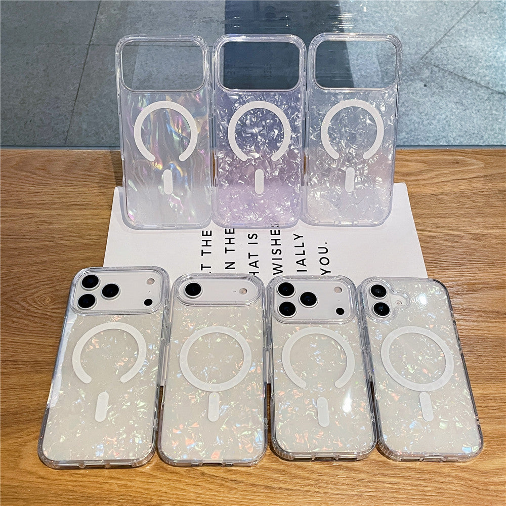 Magnetic Shell Pattern Phone Case for iPhone