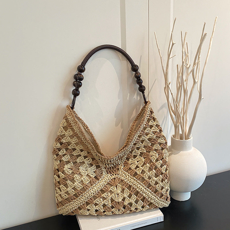 Woven Single Shoulder Tote Bag