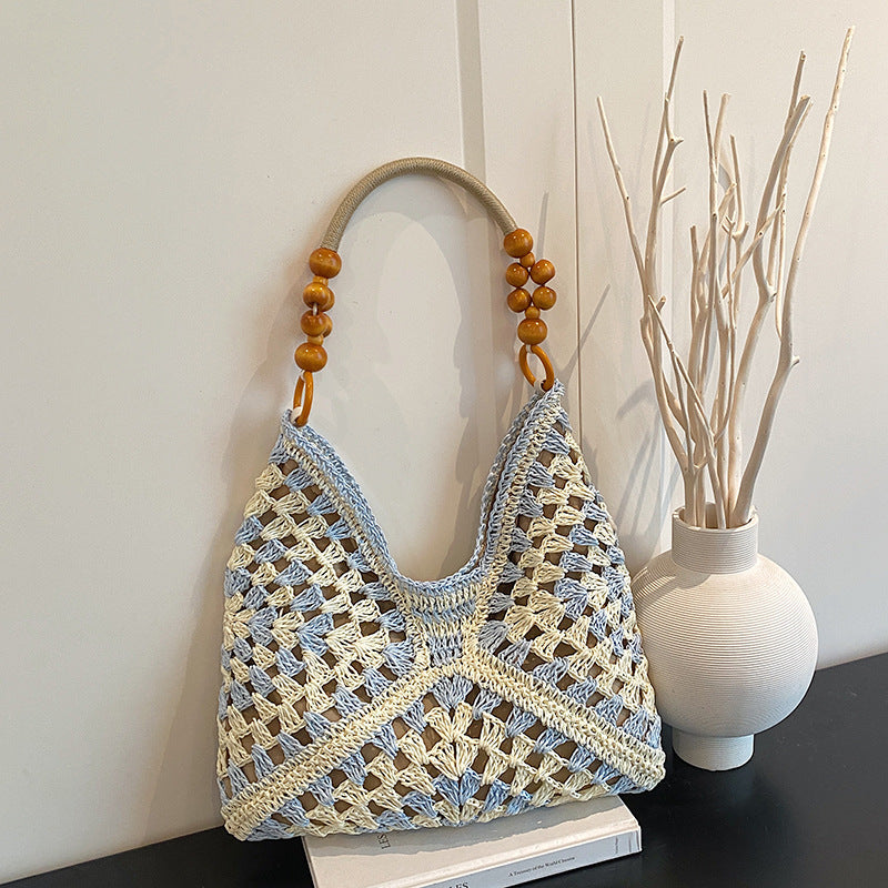 Woven Single Shoulder Tote Bag