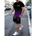 Men Gradient Sportswear Shorts Set