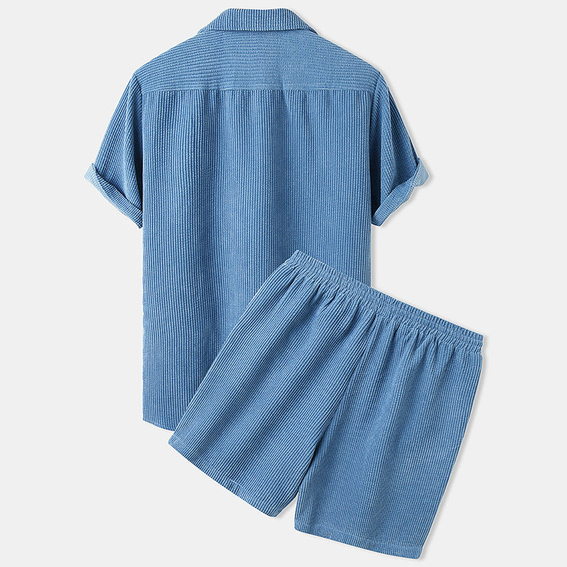 Men's Short Sleeve Shorts Casual Set