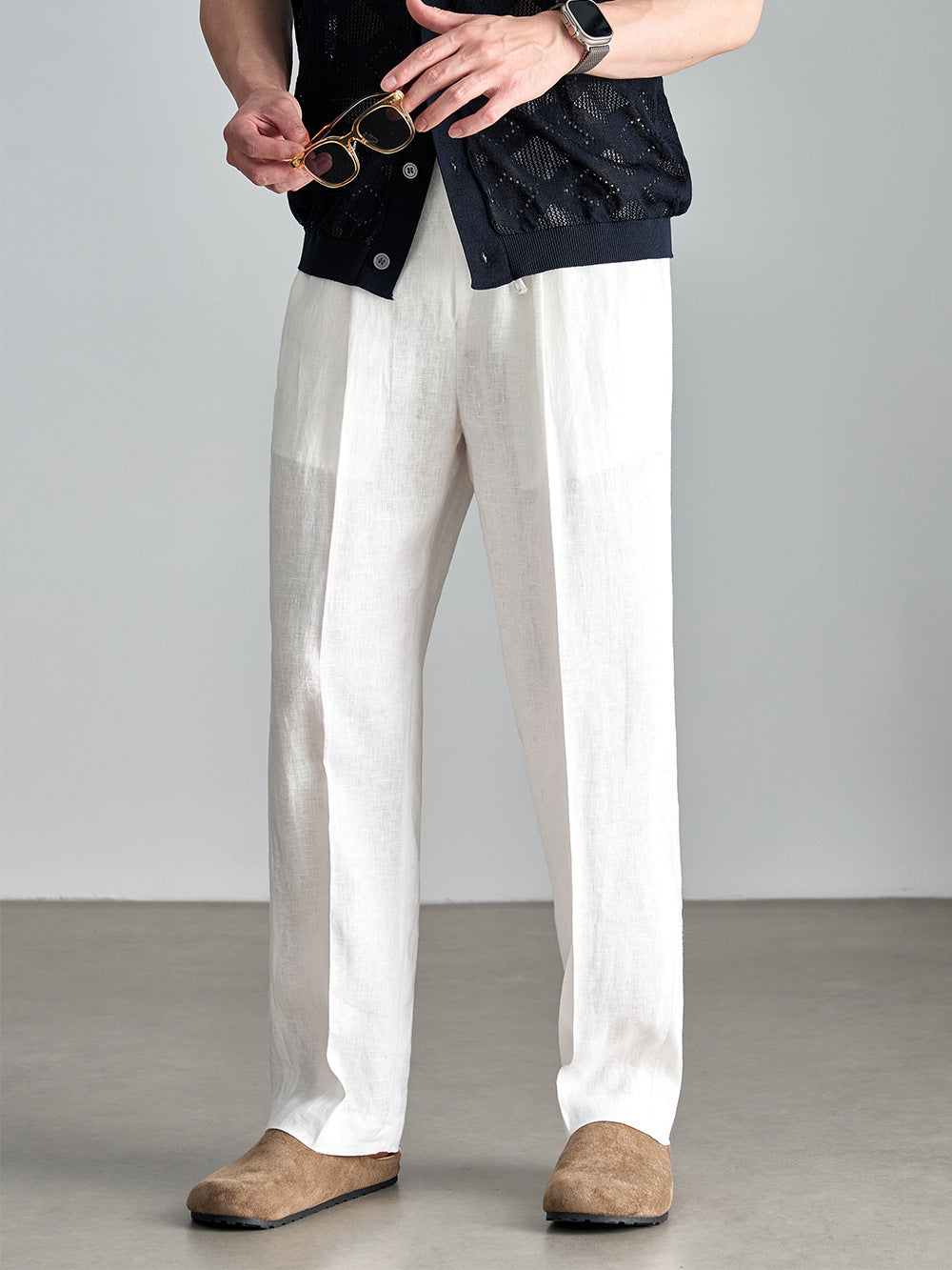 Men's Linen Drawstring Casual Pants